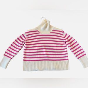 Gap Kids Striped Split Hem Cotton Turtleneck Size L